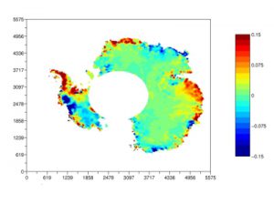 L’évolution de la topographie de l’Antarctique entre 1992 et 2002