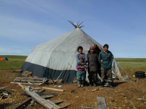 Une famille tchouktche, Est de la Sibérie