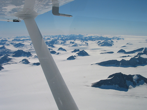 Nunataks à l'est du Groenland