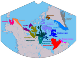 Carte des dialectes inuits (Inuit Dialect Map)