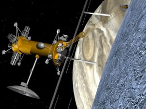 Europa Explorer chargé d'examiner la surface glacée d'Europe et de rechercher des sites d'atterrissage possibles pour les engins robotisés