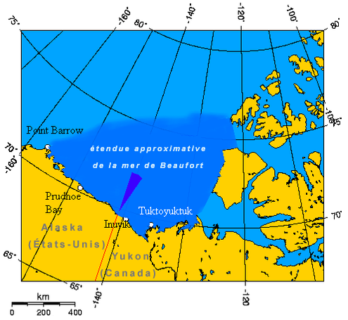 Carte de la mer de Beaufort