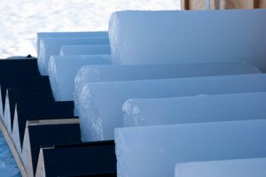 Carottes de glace polaire en attente d'analyse
