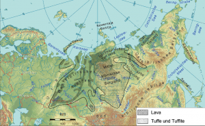 Extension géographique des trapps de Sibérie