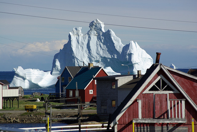 Icebergs au large de l'île de Disko, ouest du Groenland