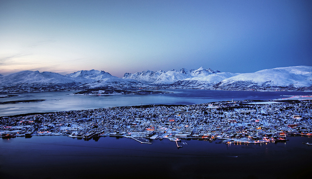Nuit polaire sur Tromsø