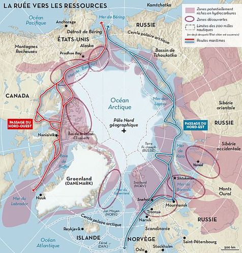 Ressources potentielles en hydrocarbures de l'Arctique