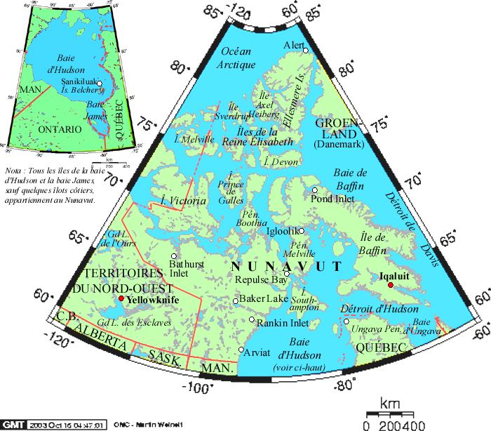 Carte du Nunavut